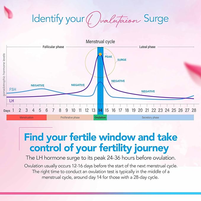 Clinical Guard Ovulation Test Strips Pack of 10 - Accurate Measurement Within 5 min - Ovulation Tests Cost-Effective Fertility Test for Women