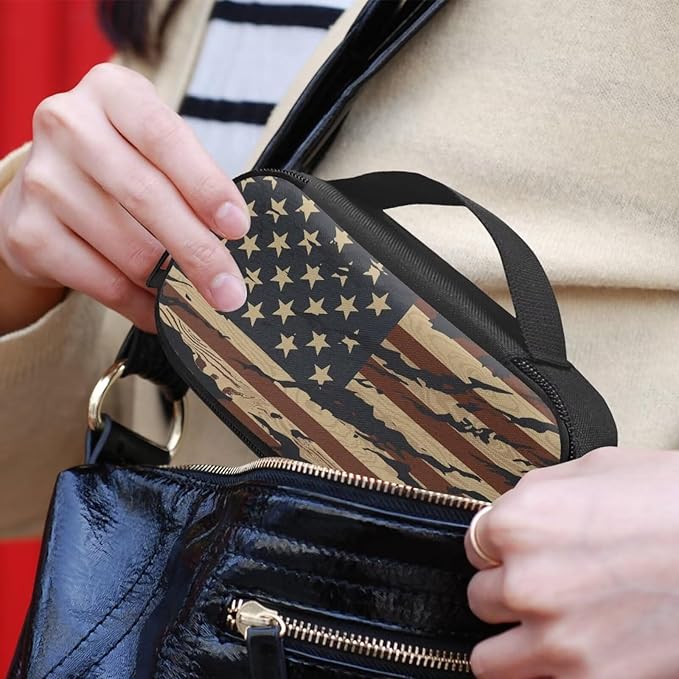 American US Flag Insulin Pen Cooler Travel Case Waterproof Diabetic Medication Insulated Cool Organizer for Insulin Pen and Other Diabetic Supplies Easy to Use & Carry