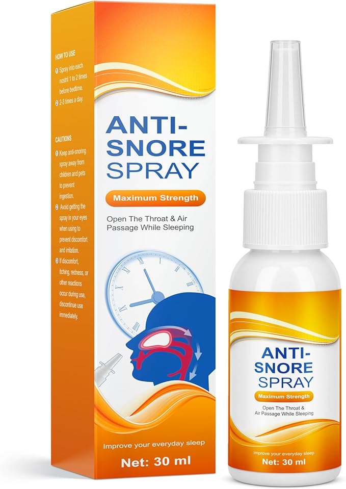 Anti Snoring Spray -Anti Snoring Devices, Snore Calming Solution to Help Clear Throat & Airway, Anti snoring Supporter for Better Sleep, 30ml