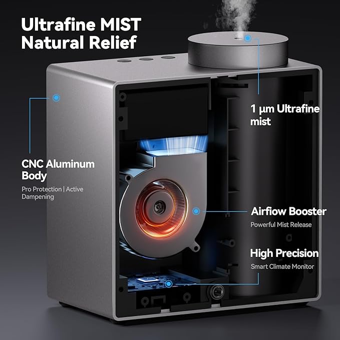 2026 Smart Waterless Diffuser, 2000 Sq.Ft Cold Air Scent Machine with Clock & Environmental Display | 7 Fragrance Levels, 9 Timer Settings, Hotel Collection Diffuser for Home & Large Rooms (Silver)