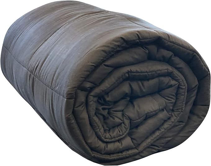 Dream Lab Plush 15lb Weighted Blanket with Removable & Washable Cover, Charcoal, 48" x 72"