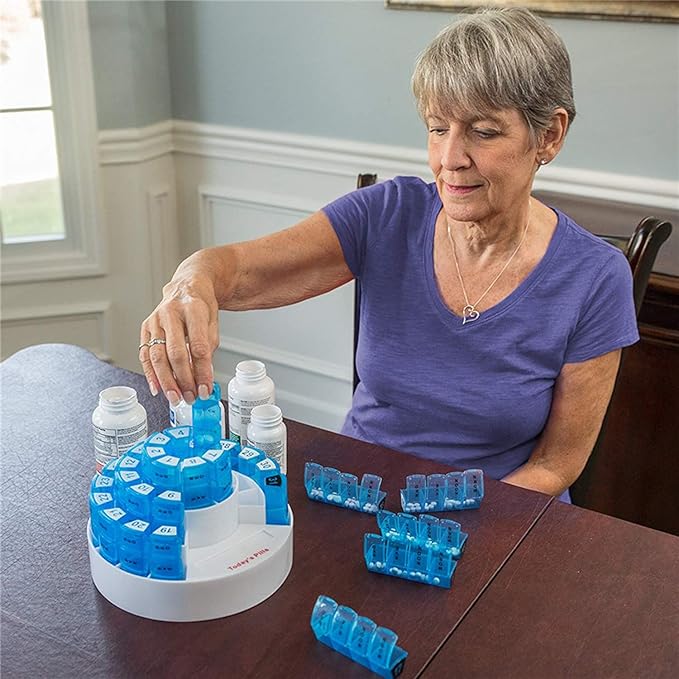 Monthly Pill Organizer 4 Times A Day, 31 Day Pill Box Detachable Compartments, Portable Travel Daily Pill Case, Bpa Free Airtight Medication Holder for Pills Vitamin Fish Oil Supplements