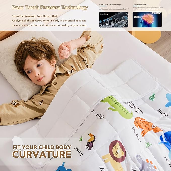 Topcee Weighted Blanket (3 lbs, 36" x 48") Cooling Throw Heavy Blanket for Sleeping Apply to 20-40 lbs, Soft Thick Breathable Blanket with Glass Bead, Easy Care