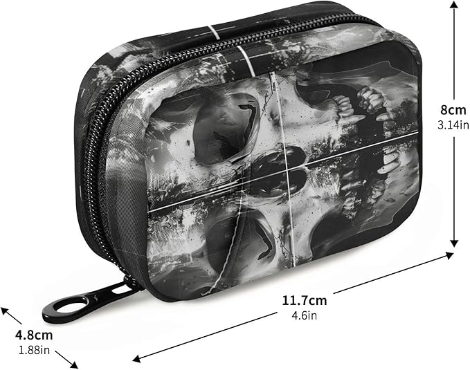 Weekly Pill Organizer Case Cool Skeleton Travel Portable Pill Bag for Medicine Vitamin Large Capacity Zipper Medicine Organizer