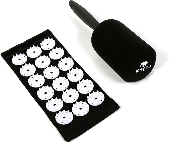 Bed of Nails Acuroller – Original Bon Acupressure Design with 864 Precision Nails, Length with Handle - 9", Without Handle - 4", Roller Diameter - 2.5"