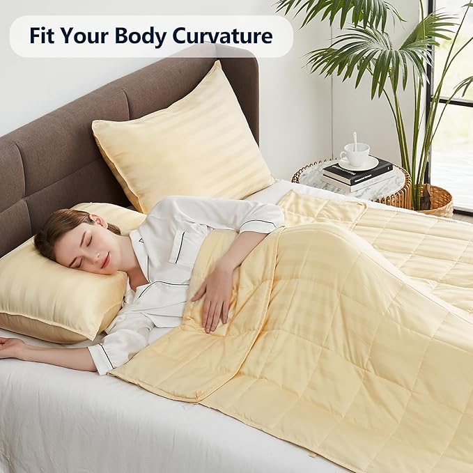Weighted Blanket Queen/King Size (80"x87" 20lbs),Ultra Soft and Cozy Cooling Weighted Blanket for Adult,Heavy Blanket with Machine Washable Soft Blanket, Beige