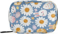 Daisy Bunny Travel Pill Organizer Case Box Container Weekly Portable Vitamin Medicine Holder Storage Bag with Zipper Removable