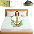 ELECTRAWAVE Premium Grounding Queen Flat Sheet 94" x 102", Queen Grounding Pillowcases – 93% Organic Cotton, 7% Pure Silver Fiber, Earthing Sheet Sleep Support, Wellness Naturally