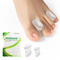 Welnove Upgraded Gel Toe Separators – 8-Pack Aloe Vera Extract Infused Silicone Toe Spacers for Straightening Overlapping Toes, Calluses – Bunion Corrector for Men and Women (Multi-Size, Clear)