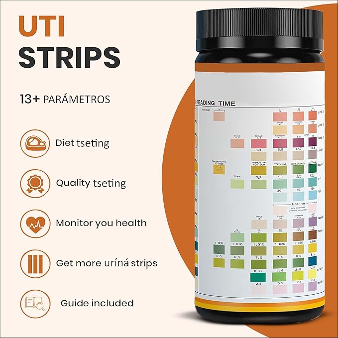 Urine Test Strips 13+ PARÁMETROS - 150 Count LEU, KET, PRO, NIT etc