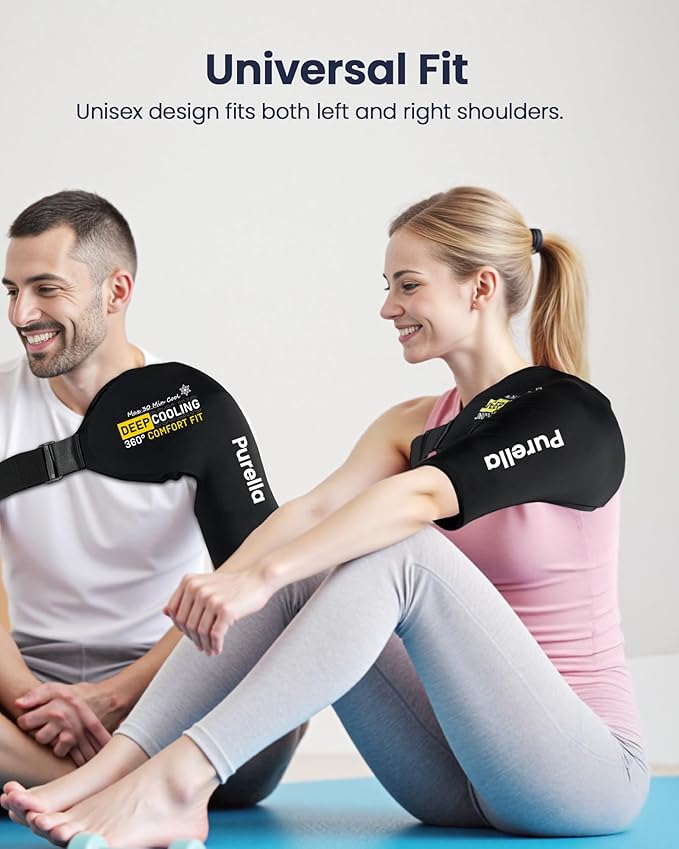 Shoulder Ice Pack Rotator Cuff Cold Therapy, Gel Ice Packs for Injuries Reusable with Long-Lasting Cooling, Thickened Ice Pack for Shoulder, Hot and Cold Pack for Pain Relief, Surgery Recovery Gifts