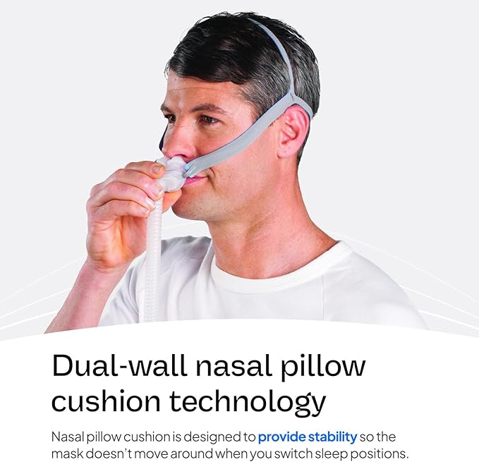 Resmed AirFit P10 Nasal Pillow Cushion - CPAP Mask Accessories Replacement - Soft Lightweight Silicone - Dual Wall - Small