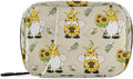 Gnome Bees Pill Box 7 Day Pill Case Travel Pill Organizer Bag with Zipper Portable Weekly Vitamin Medicine Supplement Holder Pouch Bag