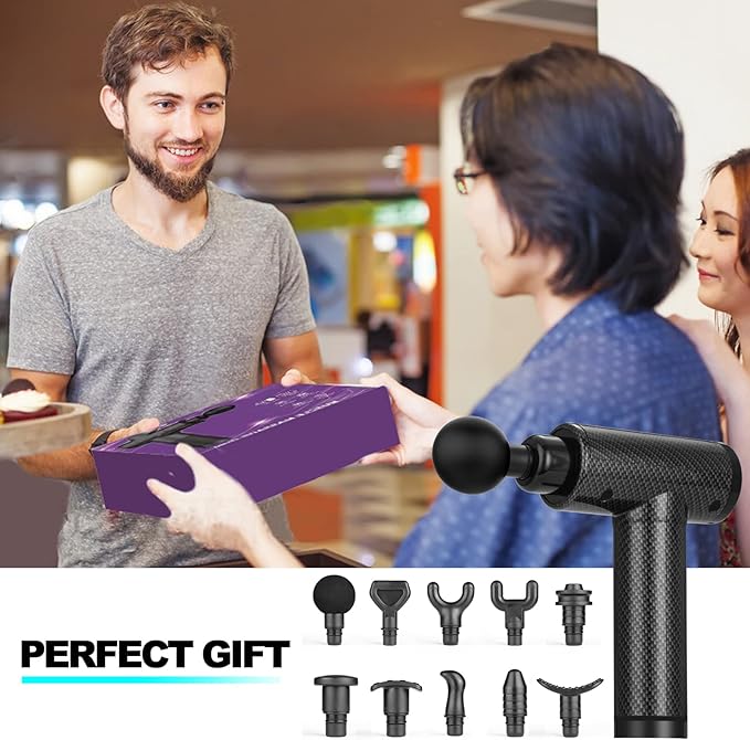 Massage Gun Deep Tissue, Muscle Percussion Back Neck Head Handheld Hammer Massager