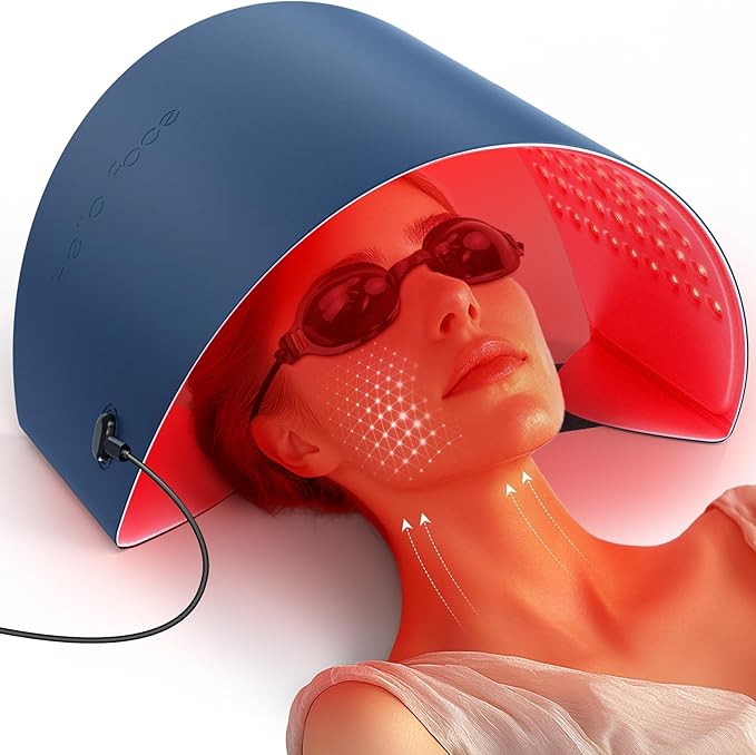 At-Home Daily Skincare Red Light Therapy LED Device Used to Support Skin Firmness, Improve Skin Tone, and Calm Redness for Face and Neck Users, Mother's Day Gift for Mother