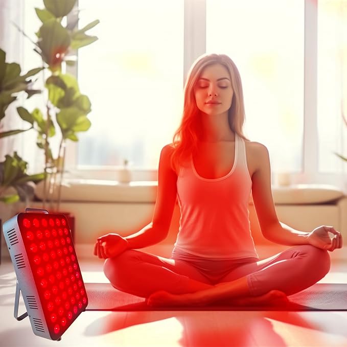 Red Light Therapy Device，Full-Body Light Therapy Panels with 60pcs Dual Chips LEDs，660nm and 850nm Red and Near Infrared ，Therapy for Body Relief，Skin Health