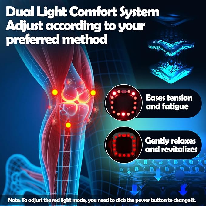 Electric Knee Massager, 3D Airbag Compression Knee Heating Massager, 3 Heating Levels, 3 Vibration Modes, LED Screen, Adjustable Straps, Gift for Men and Women