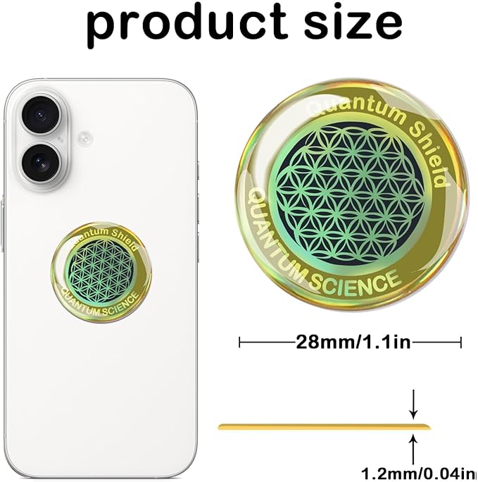 8 Pieces of Cell Phone Protection Neutralizers Stickers, Blockers Equipment Stickers for All Phones Tablets Laptops Computer WiFi All Devices Flower of Life-Gold