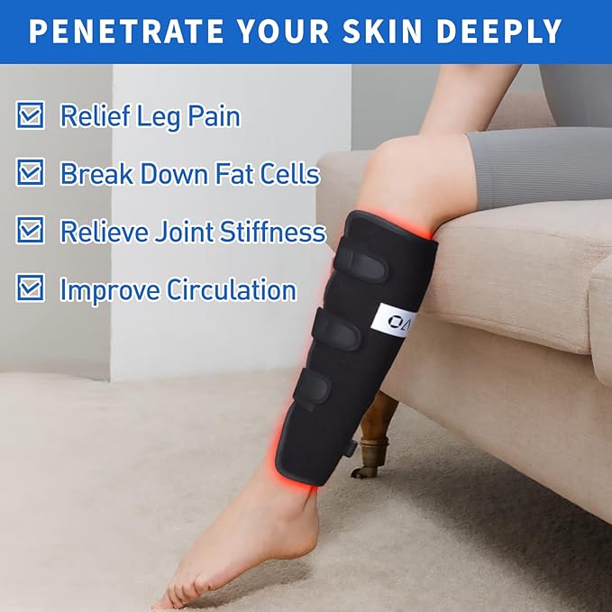 DGXINJUN Red Light Therapy Device for Body Calf Arm Pain Relief Near Infrared Light Therapy 850nm LED Muscle Wrap for Leg Home Use Nerve Damage Deep Penetrating Heals