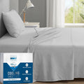 Degrees of Comfort Coolmax® Cooling Bed Sheets Twin XL Size for Hot Sleepers, Moisture Wicking Sheet Set for Night Sweats, Deep Pocket, Ultra Soft, Cozy for All Seasons, Light Grey 3 Pieces