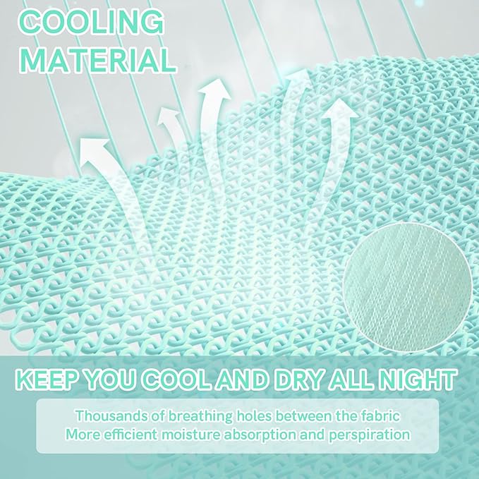 YnM Cooling Weighted Blanket, Handmade Chunky Yarn Knitted Design, Temperature Regulating and Breathable, Machine Washable Throw for Sleep or Home Decor (Menthe Green, 60x80 Inch, 15lbs)