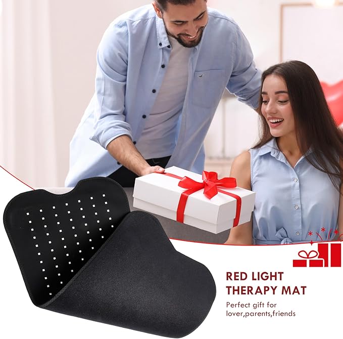 Red Light Mat for Body, 31.5" x 14" Large Red Light Pad,210LEDs 660nm&850nm Red & Near Infrared Light 5 Brightness and 5 Time Settings for Legs, Back, Waist, Shoulders Neck Black