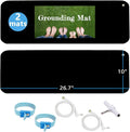 Grounding Mat Kit (2 Pack)-2 Grounding Mats (10 x 26.7) with Grounding Adapter, 2 Straight Cords (15ft) and 2 Grounding Wristbands - Indoor Grounding for Full Body Balance & Wellness Support