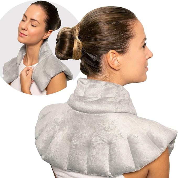 Bed Buddy Microwavable Heating Pad and Cooling Neck Wrap, Comfort Wrap for Neck and Shoulders, Microwavable for Moist Heat Therapy and Freezable for Cooling Therapy, Lavender & Rose Aromatherapy