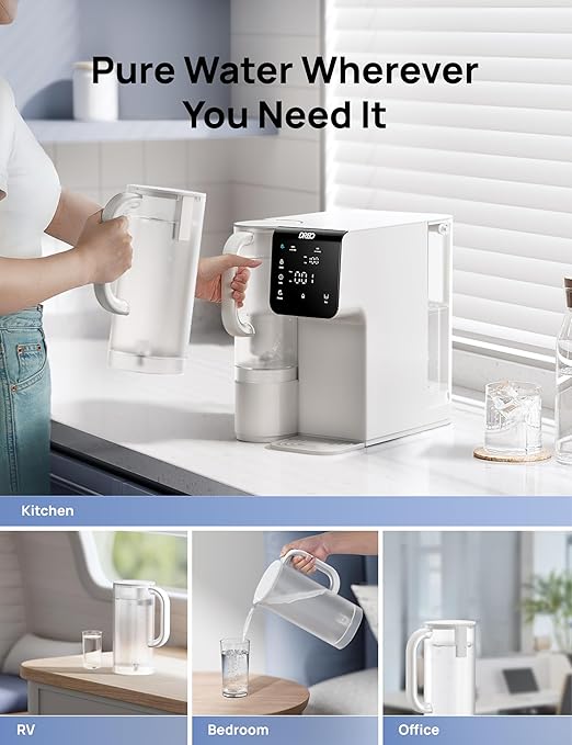 DREO Reverse Osmosis Water Filter Countertop Water Pure Pitcher, Potable Pitcher for WF511 Water Purifier, 1.5L