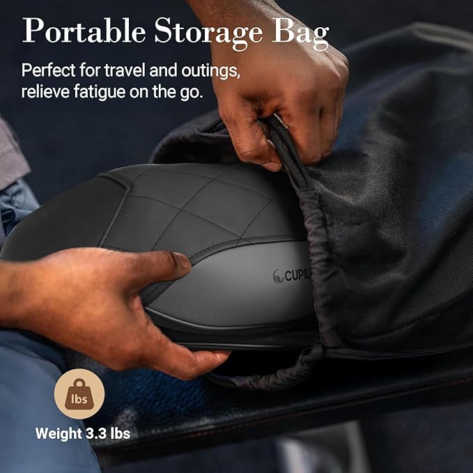 Cordless Neck Massager for Pain Relief Deep Tissue, FSA Eligible HSA Store Upgrade Shoulder and Back Massager with Heat, Skin-Friendly Elastic Fabric & Extended Straps for Larger Body Types