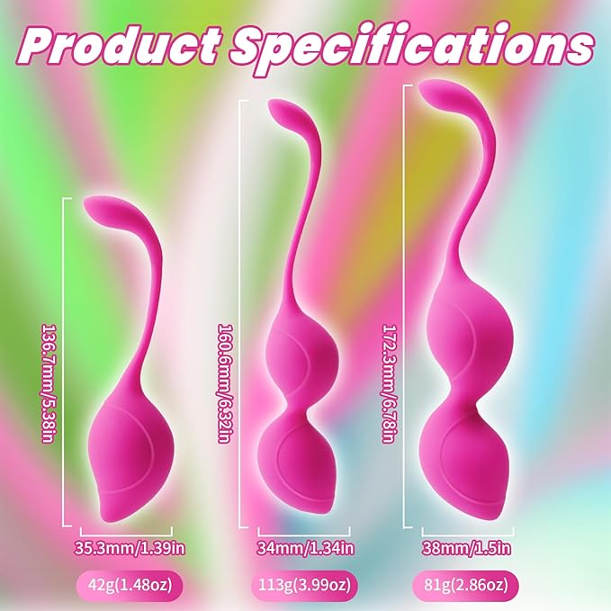 Kegel Tightener Balls: for Vaginal Tightening Ben was Balls for Women Pelvic Floor Muscle Strengthening Kegel Weights Ben Wa Balls Set Kegel Balls Set for Women Tightening Exercise Beginners Advanced
