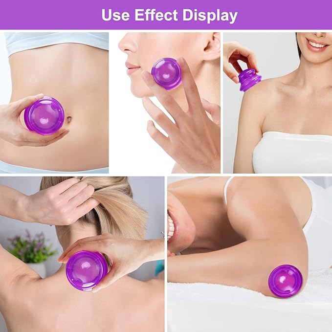 Silicone Cupping Therapy Set, Professional Studio and Home Cupping Set Massage Therapy Cups, Chinese Massage Cups for Cellulite Reduction Cupping Kit,Muscle and Joint Pain Myofascial Cupping Massager