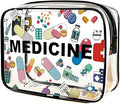 ZAHSY Pill Pouches for Medicine Bag for Traveling Accessories for Women Small Clear Cosmetic Pouch Zipper Makeup Organizer Bag Pill Storage Medical Pouch for Christmas Birthday Gifts for Daughter