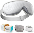 ALLJOY Eye Massager with Heat, Compression, Bluetooth, Heated Eye Mask with Music, Relieve Fatigue, Improve Sleep, Reduce Stye Eyes, Gifts for Dad, Friends and Mom(White)