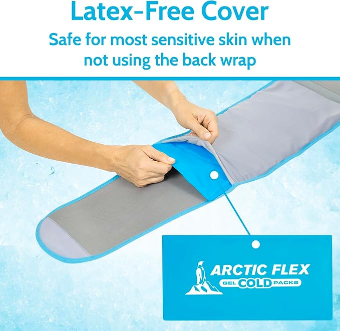 Arctic Flex Gel Replacement Packs - Ice Packs Reusable for Back Ice Brace - Hot and Cold Gel Ice Pack for Injuries, Pain Relief, Swelling - Flexible Therapy Compression Wrap - Athletic, Women, Men