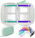 A7 Waterproof Pill Organizer with 14 S Zippered Pill Pouches for A7 Binder, Small BPA-Free Weekly Medicine Organizer, Color-Coded Reusable Travel Pill Storage System