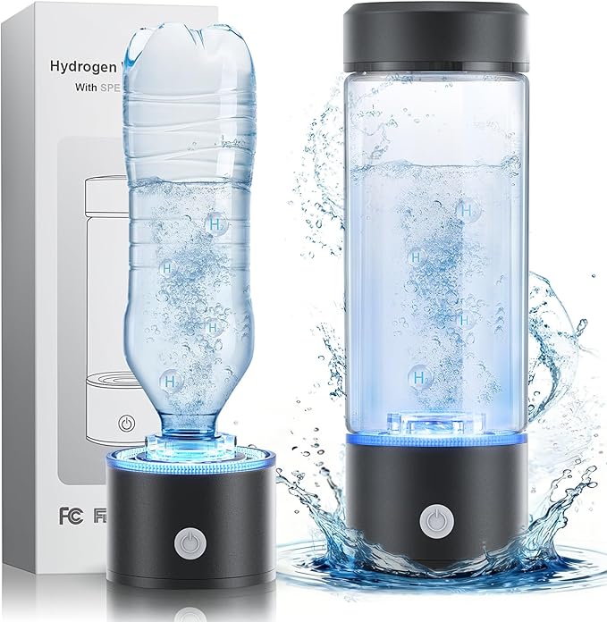 2026 New Hydrogen Water Bottle, 2800PPB in 3Min, SPE PEM Tech, Portable 16OZ, Rechargeable Hydrogen Water Bottle for Travel, Home, Office – Gift for Family & Friends (Black)