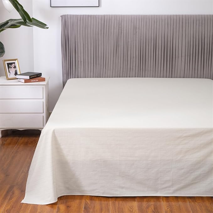 Grounding Sheets Cali-King Size, Organic Cotton + Silver Yarn, Conductive Earthing Flat Sheets for Better Sleep