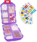 INVODA 7-Day Pill Organizer with Medicine Labels Travel Pill Case Compact, Portable Medication Organizer for Daily Use (3.7 x 2.4 x 1.18 Inches)