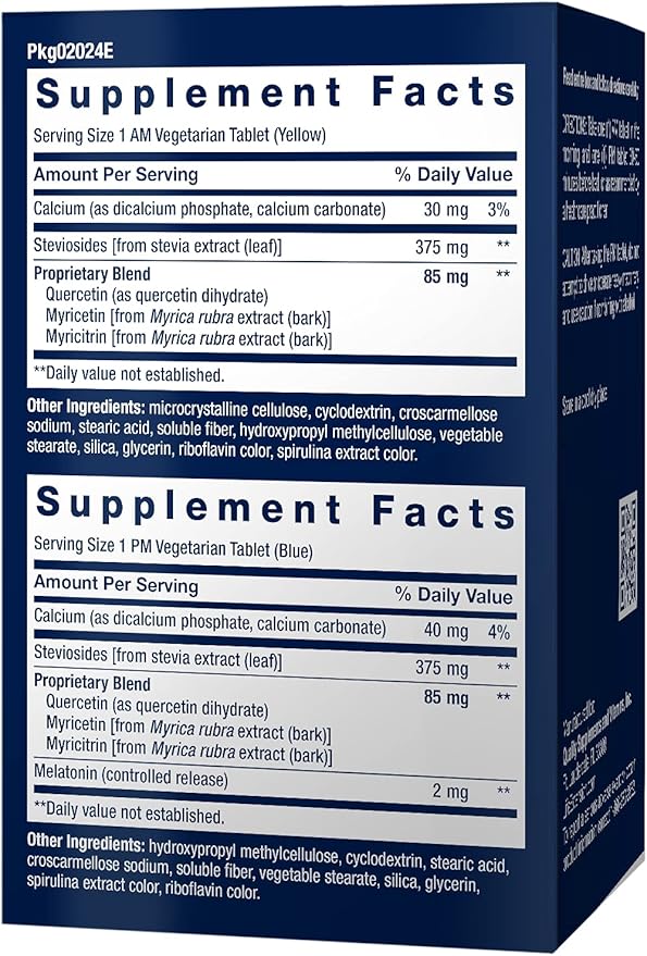Life Extension Triple Action Blood Pressure, Heart Health Supplement, quercetin, stevia Extract, melatonin, Morning and Night Support, Gluten-Free, Non-GMO, Vegetarian, 60 Tablets