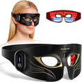 Red Light Therapy for Eyes, Infrared Red Light Therapy for Eye Bag, No Light Leakage 630nm Red Light & 850nm Infrared Red Light Therapy Device for Wrinkles, Red Light Eye Mask with Rechargeable Remote
