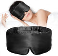 Sleep Mask for Side Sleepers, Blackout Eye Mask with Soft & Breathable Fabric, Comfort-Fit Nose Bridge & Adjustable Strap for Women and Men- Black