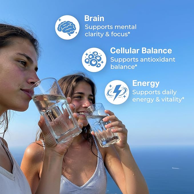 Hydrogen Water Tablets - 12 PPM H2 Molecular Hydrogen - 120 mg Magnesium-Based Reaction System - Supports Antioxidant & Cellular Health, Energy & Brain Function - Non-GMO, Unflavored - 180 Tablets