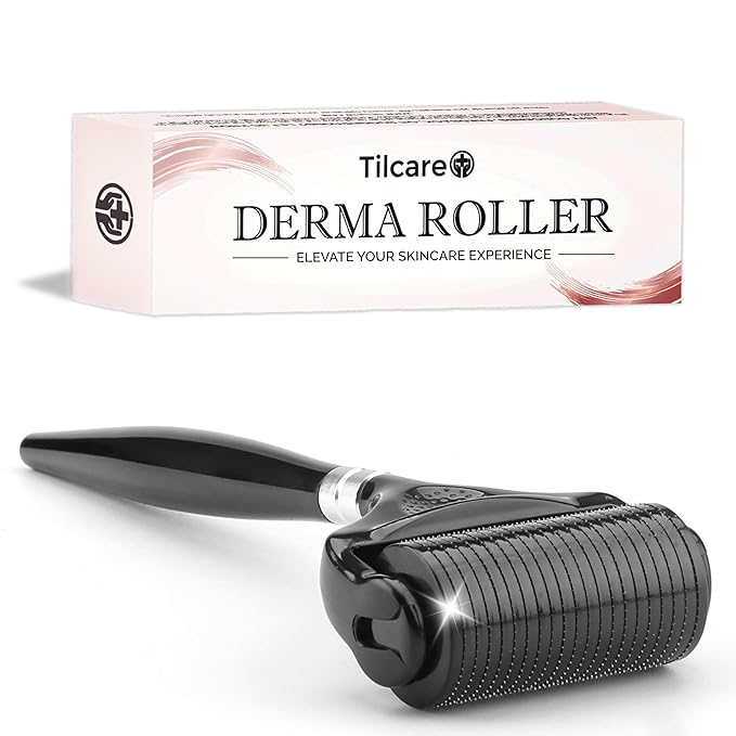 Ultra-Wide Derma Roller for Face - At-Home Microneedling Kit, 0.25 mm Microneedle for Skin Care, Scalp, Hair and Beard, Superior to a Microneedling Pen/Derma Pen