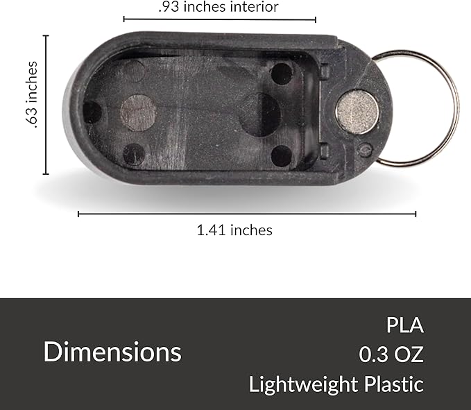 Standard Magnetic Keychain Pill Holder – Larger Capacity, Durable & Lightweight with Sleek Minimalist Design – Secure, Portable Travel Pill Organizer for Everyday Use (Midnight)