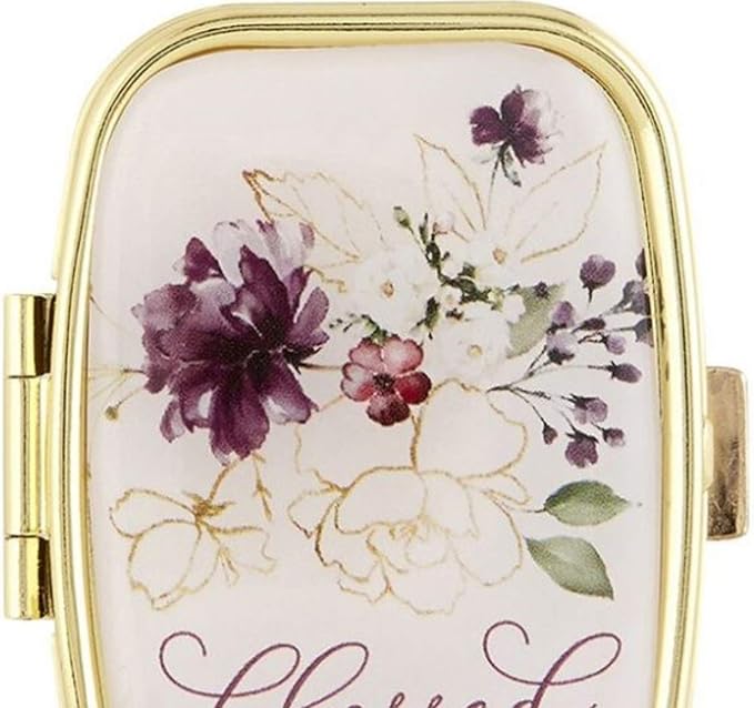 Needzo Medicine Organizer, Blessed Mother Proverbs 31:28 Pill Box or Trinket Case, 2 3/8 Inch