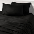 PeachSkinSheets Cooling Bed Sheets for Hot Sleepers - Ultra-Soft Breathable Luxury Microfiber Sheet Set, Moisture-Wicking, Deep Pocket, Oeko-TEX® (XL Twin Size, Midnight Black)