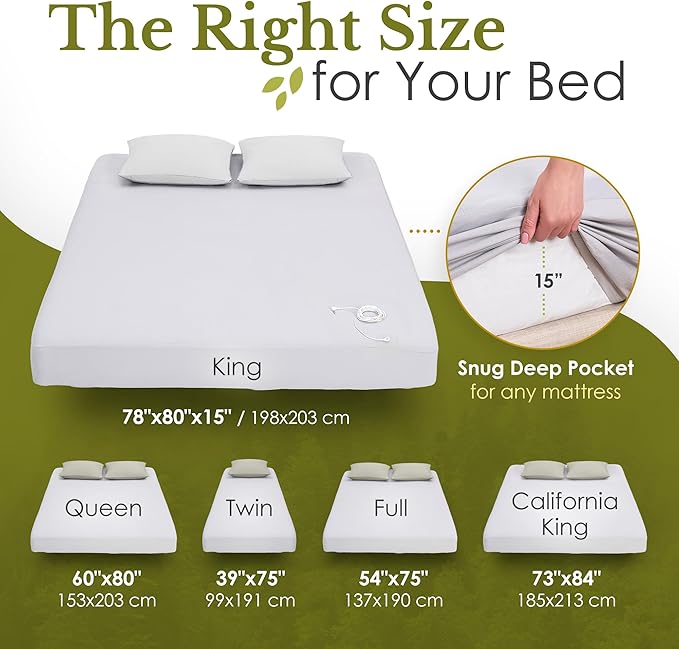 Grounding Sheets Twin Size - Grey Earthing Sheets for Natural Sleep Enhancer - 90% Organic Cotton + 10% Silver Fiber Fitted Grounding Bed Sheets with Grounding Cord - Experience Ultimate Relaxation