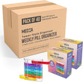 MEDca Weekly Pill Organizer, Four Times-a-Day, 1 Dispenser with Stackable AM/PM Compartments (Case of 40)