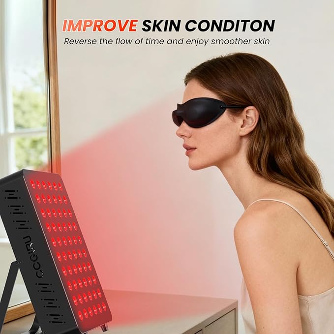 Red Light Therapy Panel for Face and Body -Near Infrared Red Light Device with Timer, RC, Dual Chip for Improve Sleep, Skin Health, Pain Relief -Upgraded Version in 2026